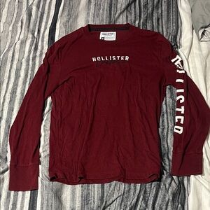 Hollister Burgundy Long Sleeve Tee